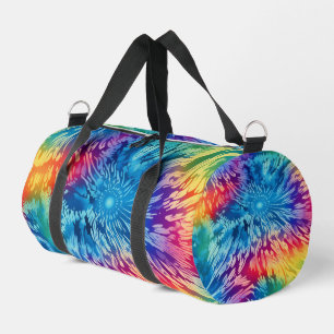 Strahlender Regenbogen-Tie-Dye-Reiseaufbewarer Duffle Bag