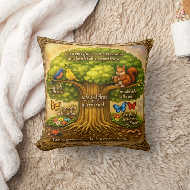 Strahlender Visionenbaum Kissen (Decke)