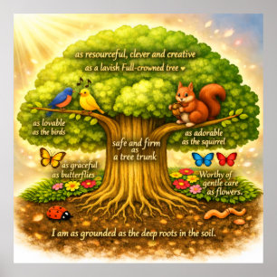 Strahlender Visionenbaum Poster