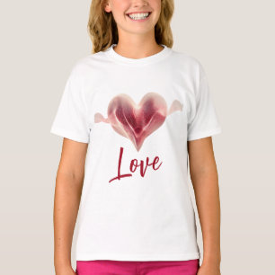 Strahlendes abstraktes Herz der Liebe T-Shirt