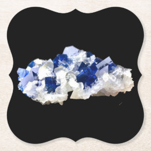 Strahlendes Blau Fluorit Kristall Klarheit Fokus E Untersetzer