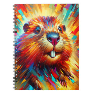 Strahlendes-Burst-Biber-Notizbuch Notizblock