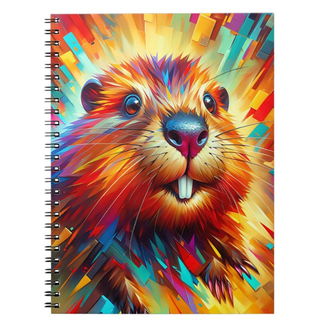Strahlendes-Burst-Biber-Notizbuch Notizblock (Vorderseite)