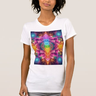 Strahlendes Chakra-Lotus — psychedelische heilige T-Shirt