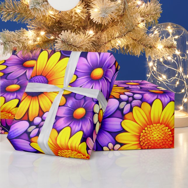 Strahlendes florales Geschenkmuster Geschenkpapier (Feiertage)