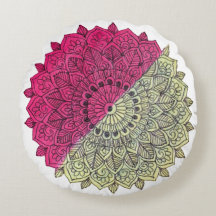 Strahlendes florales Mandala-Kissen