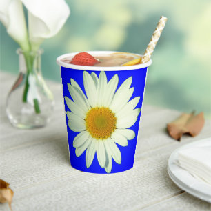 Strahlendes Gänseblümchen-Blumendesign Pappbecher