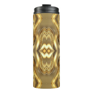 Strahlendes goldenes Muster Thermosbecher