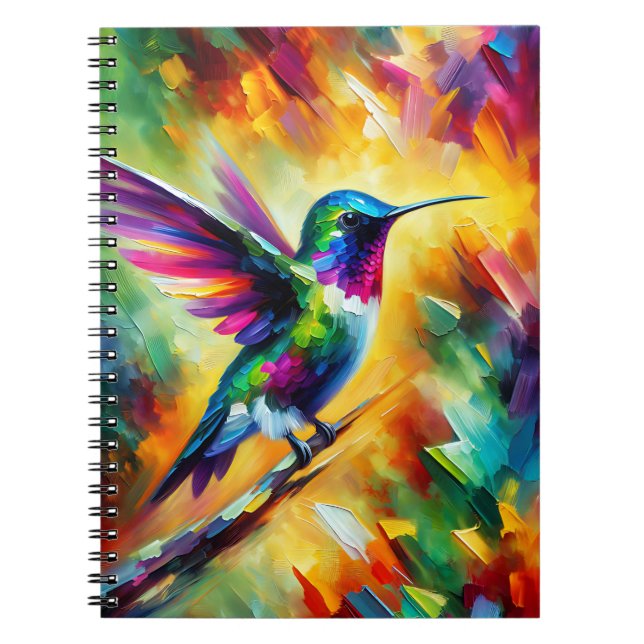 Strahlendes Kolibri-Morgentagebuch Notizblock (Vorderseite)
