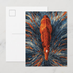 Strahlendes Pferd Draufsicht Lebendige Impasto-Abs Postkarte