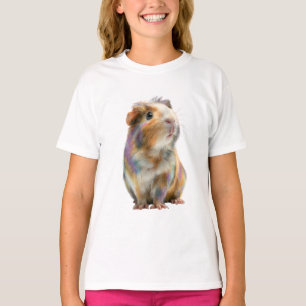 Strahlendes Regenbogen-Meerschweinchen-Fine-Art-Pr T-Shirt