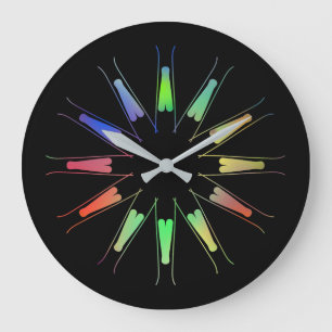 Strahlendes Spektrum-Petalrad Große Wanduhr