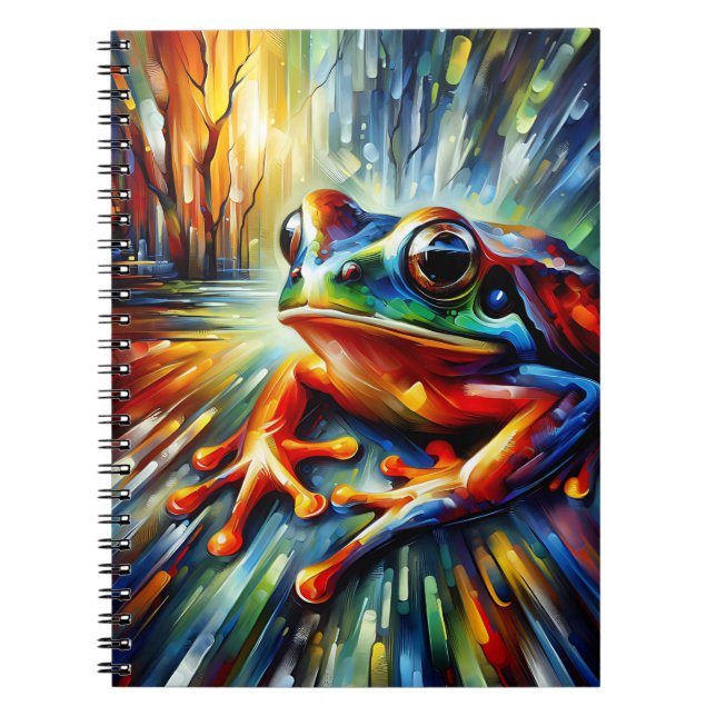 Strahlendes Wald-Frosch-Notizbuch Notizblock (Vorderseite)