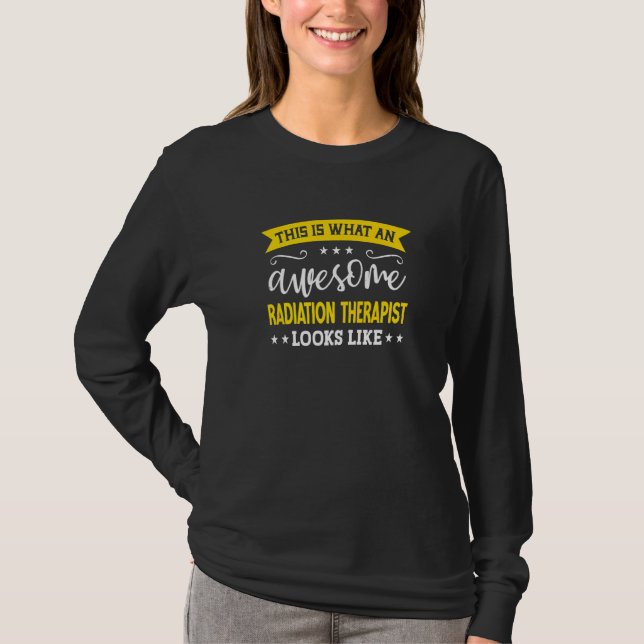 Strahlentherapeut Berufstitel Mitarbeiter Strahlen T-Shirt (Vorderseite)