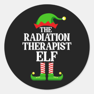 Strahlentherapeut Elf Familie Matching Group Chri Runder Aufkleber