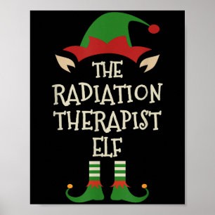 Strahlentherapeut Elf Familie Weihnachten passend Poster