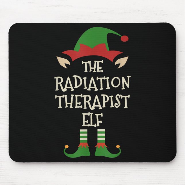 Strahlentherapeut Elf Familie Weihnachtsmatching Mousepad (Vorne)