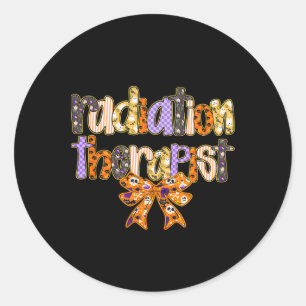 Strahlentherapeut Halloween Coquette Pumpkin Krass Runder Aufkleber