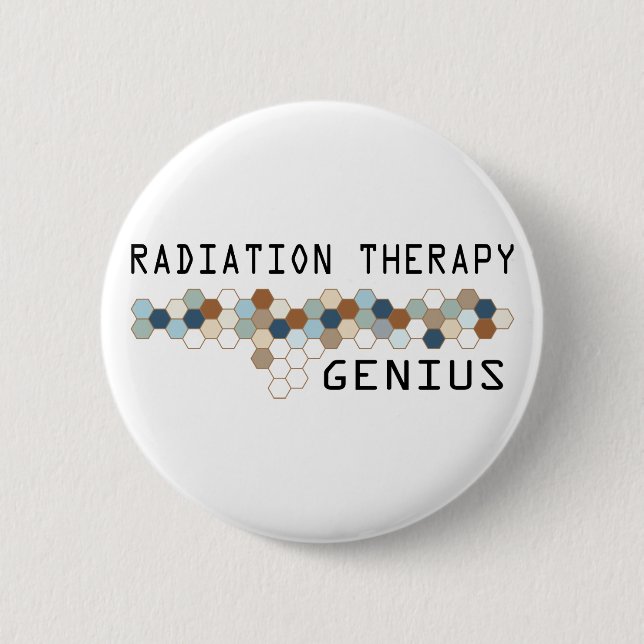 Strahlentherapie-Genie Button (Vorderseite)