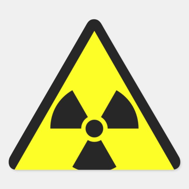 Strahlenwarnung Dreieckiger Aufkleber (Vorderseite)