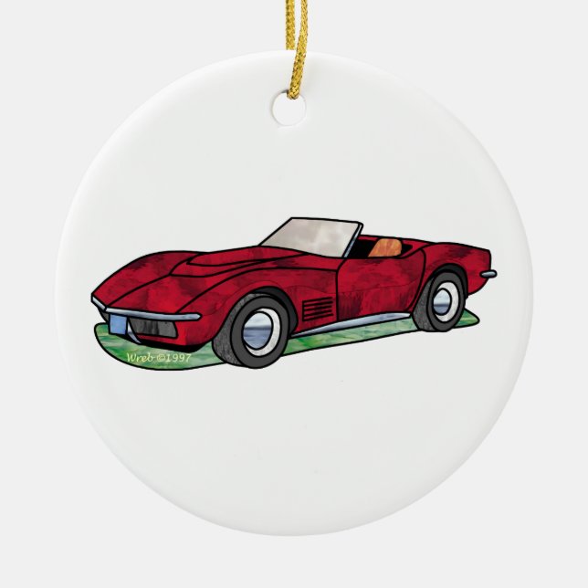 StrahlRoadster 69 Korvette Sting Keramik Ornament (Vorne)