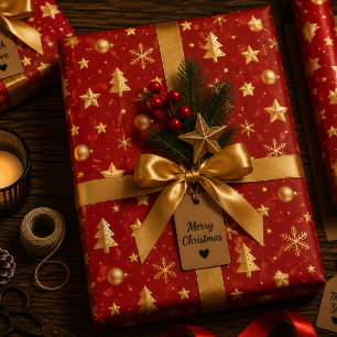 Strahlt hell in der Weihnachtsnacht Geschenkpapier Set