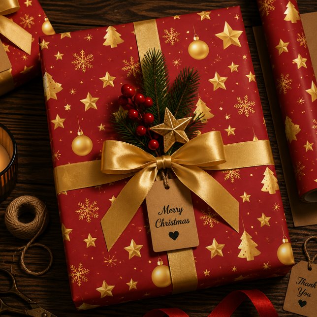 Strahlt hell in der Weihnachtsnacht Geschenkpapier Set (Von Creator hochgeladen)