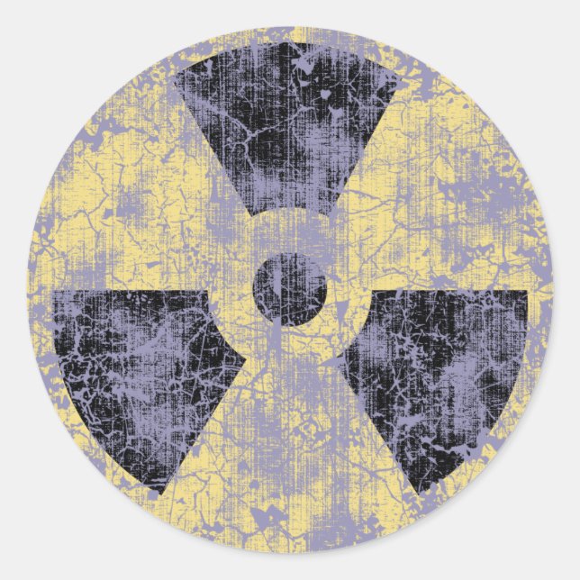Strahlung -cl-dist runder aufkleber (Vorderseite)