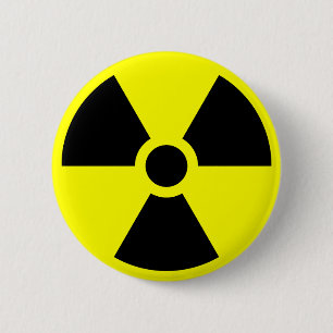 Strahlung-Trefoil-Symbol Button