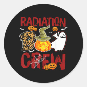 Strahlungs Boo Crew Halloween Strahlung Thvibespis Runder Aufkleber
