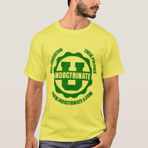 Strahlungs-Logo-T - Shirt des Gelb-"Indoctrinate