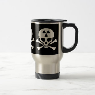 Strahlungs-Schädel u. Knochen-Tasse Reisebecher