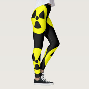 Strahlungs-Schild Schwarze Leggings
