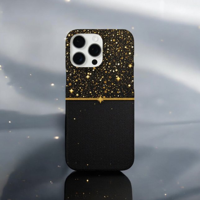 Strahlungsschild (Glitzer - Gold - Leder) Case-Mate iPhone Hülle (Von Creator hochgeladen)