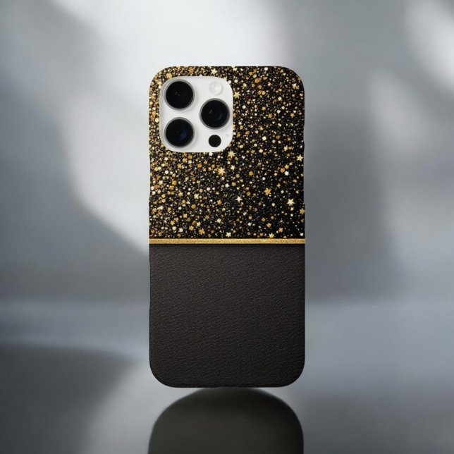 Strahlungsschild (Glitzer - Gold - Leder) Case-Mate iPhone Hülle (Von Creator hochgeladen)