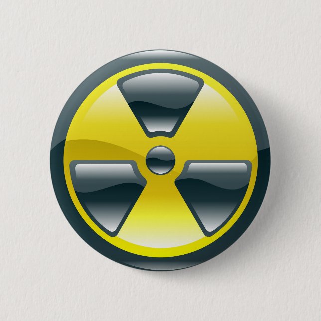 Strahlungssymbol Button (Vorderseite)