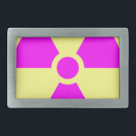 Strahlungswarnsymbol Rechteckige Gürtelschnalle<br><div class="desc">Strahlungswarnsymbol</div>