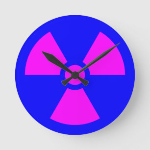 Strahlungswarnsymbol Runde Wanduhr