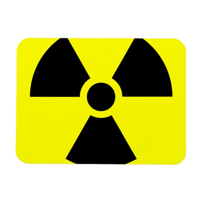 Strahlungszeichen 3"x4"-Magnet Magnet (Horizontal)
