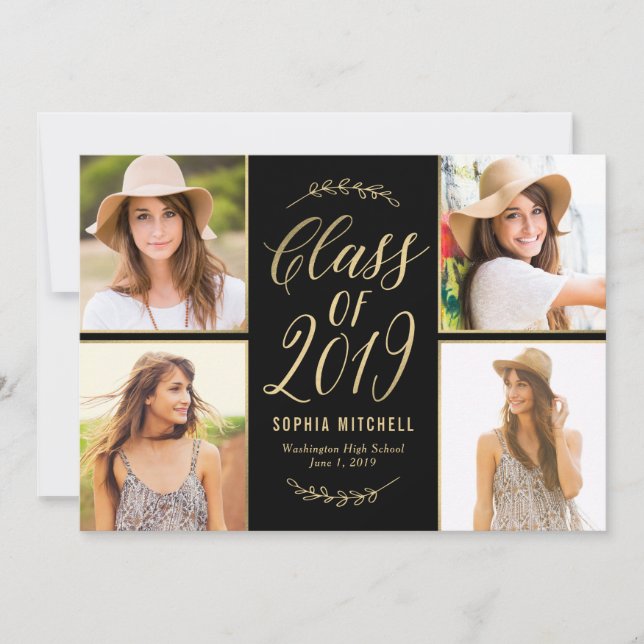 Strahlungszweige EDITABLE COLOR Abschluss Card Einladung (Vorderseite)