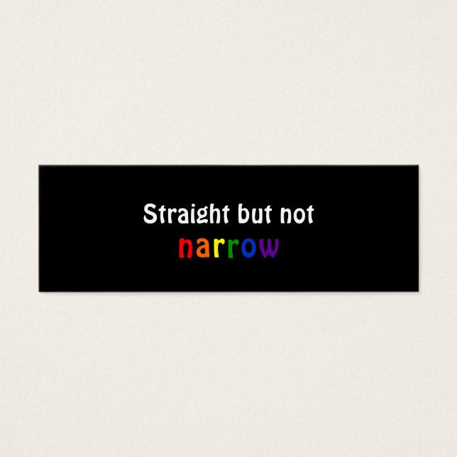 Straight, aber nicht schmal (Lesezeichen, dunkel) (Vorderseite)