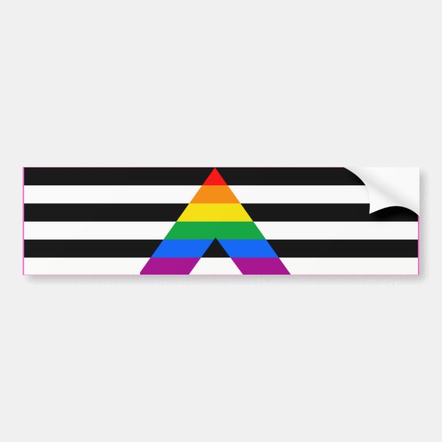 STRAIGHT ALLY FLAG BAR -.pnng Autoaufkleber (Vorne)