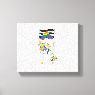 Straight Ally Flag Einhorn Trans Gay Pride LGBTQIA Leinwanddruck