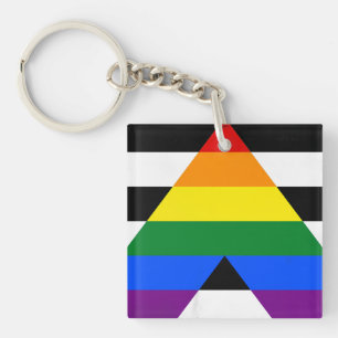 Straight-Ally-Flagge Schlüsselanhänger