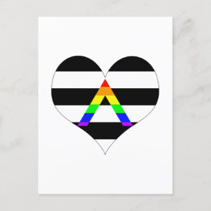 Straight Ally Heart Postkarte