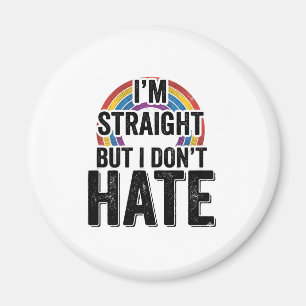 Straight Ally Regenbogen Vintage-Typografie-Shirt_ Magnet