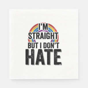Straight Ally Regenbogen Vintage-Typografie-Shirt_ Serviette