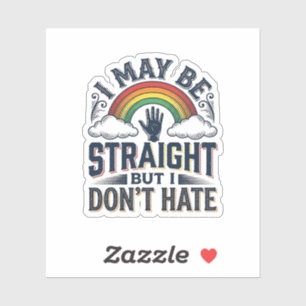 Straight Ally Stolz Regenbogen Vintage Vektor Desi Aufkleber
