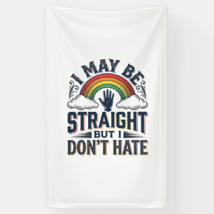 Straight Ally Stolz Regenbogen Vintage Vektor Desi Banner