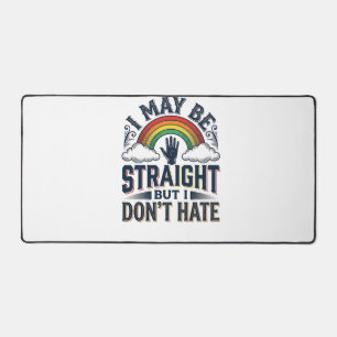 Straight Ally Stolz Regenbogen Vintage Vektor Desi Schreibtischunterlage